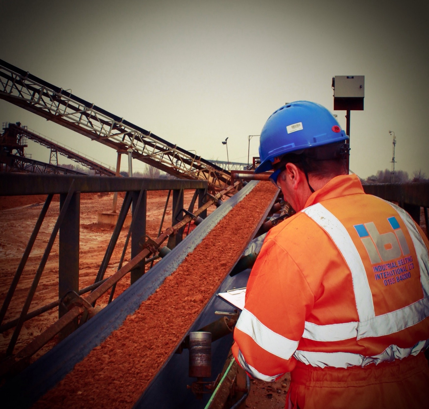 IBI engineer carrying out a conveyor site survey